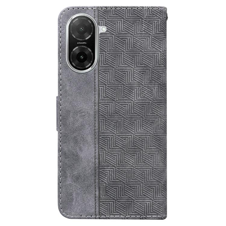 Funda de cuero con relieve geométrico para Redmi A5 4G (171,7 mm) (gris)