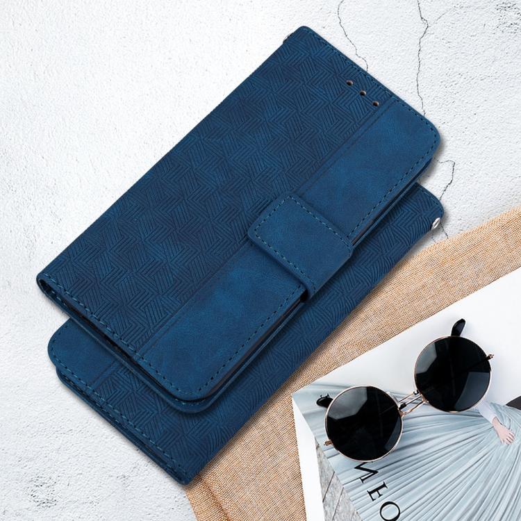 Funda de cuero con relieve geométrico para Redmi A5 4G (171,7 mm) (azul)
