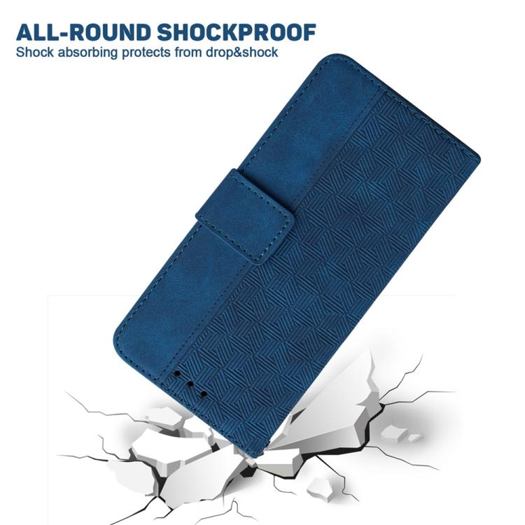 Funda de cuero con relieve geométrico para Redmi A5 4G (171,7 mm) (azul)