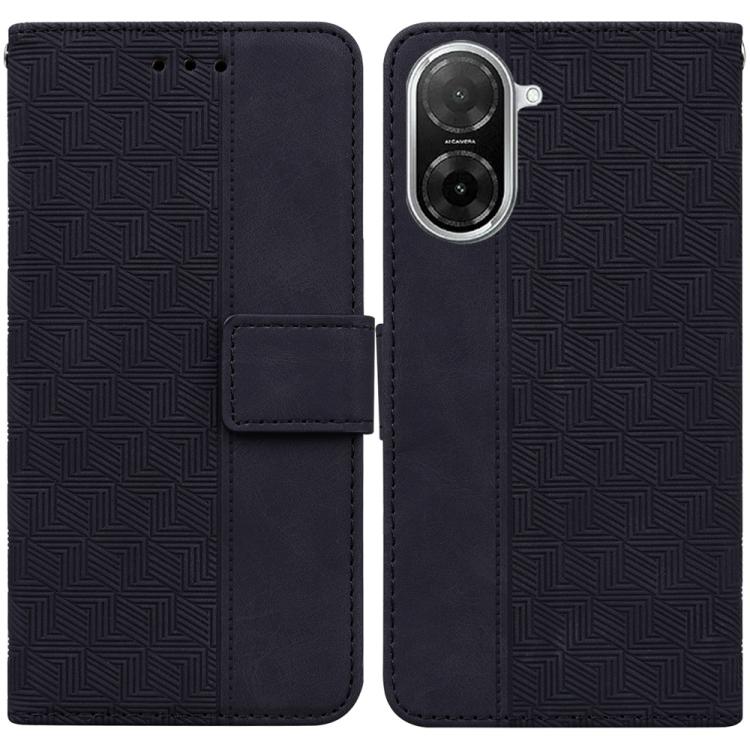 Funda de cuero con relieve geométrico para Redmi A5 4G (171,7 mm) (negro)