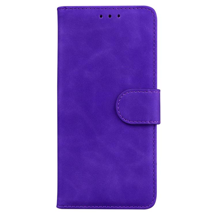 Funda de cuero con tapa para Redmi A5 4G (171,7 mm), color puro y tacto suave (morado)
