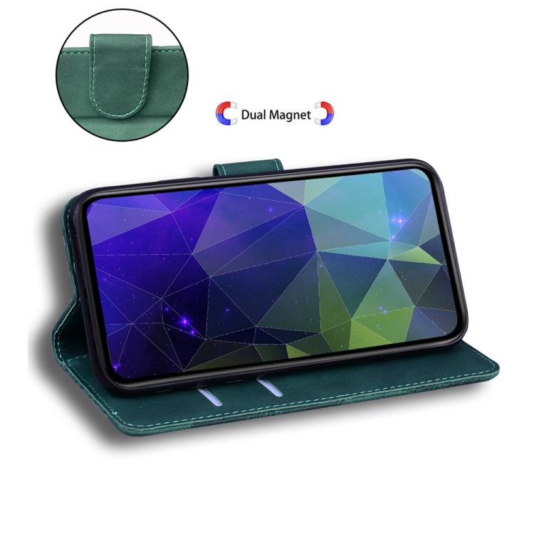 Funda de cuero con tapa para Redmi A5 4G (171,7 mm), color puro y tacto suave (verde)