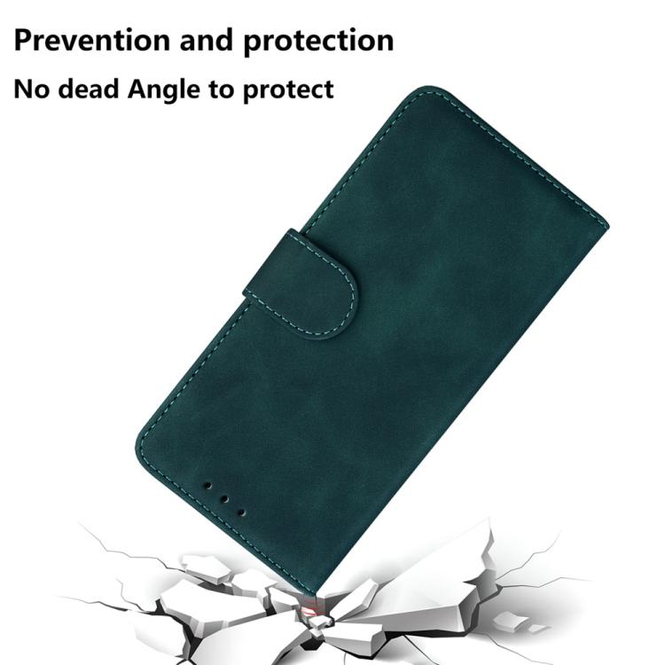 Funda de cuero con tapa para Redmi A5 4G (171,7 mm), color puro y tacto suave (verde)