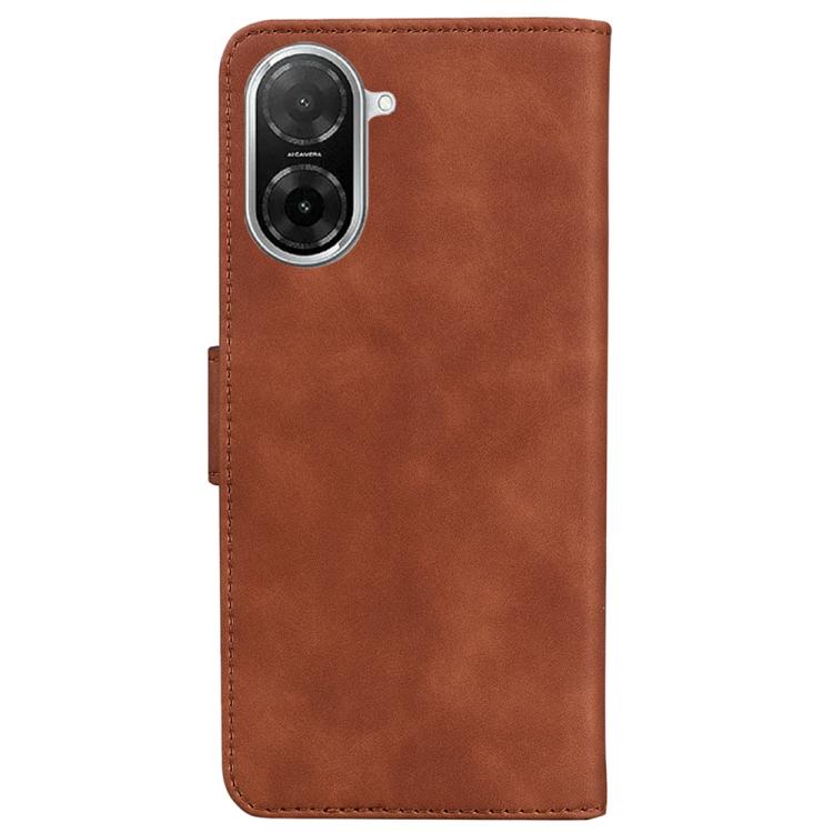 Funda de cuero con tapa para Redmi A5 4G (171,7 mm), color puro y tacto suave (marrón)