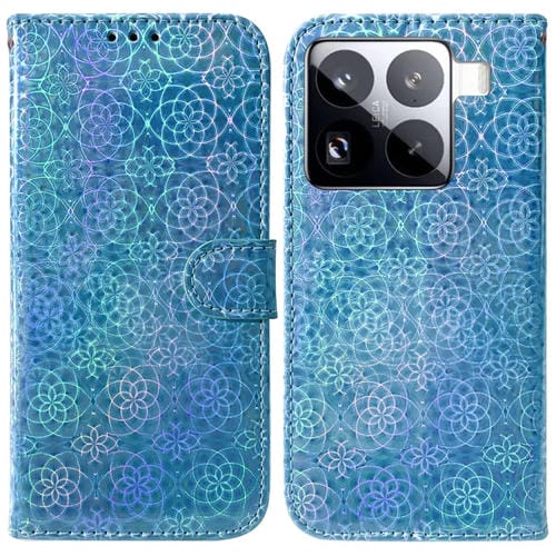 Funda De Cuero Con Hebilla Magnética Colorida Para Xiaomi 15 Pro (Azul)