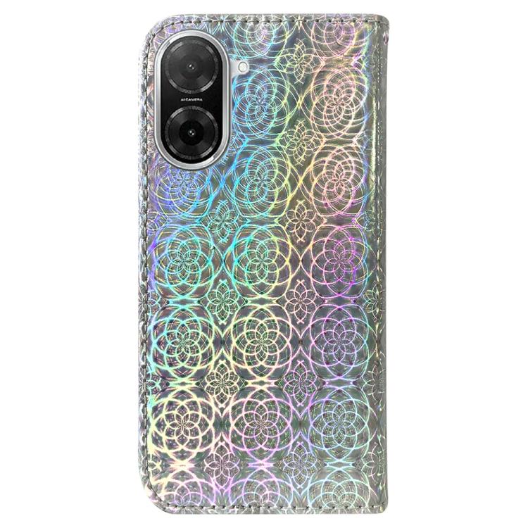 Funda de cuero con hebilla magnética colorida para Redmi A5 4G (171,7 mm) (plateada)
