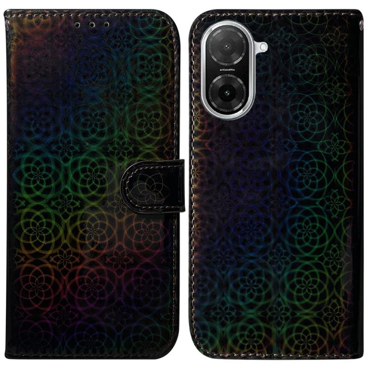 Funda de cuero con hebilla magnética colorida para Redmi A5 4G (171,7 mm) (negro)