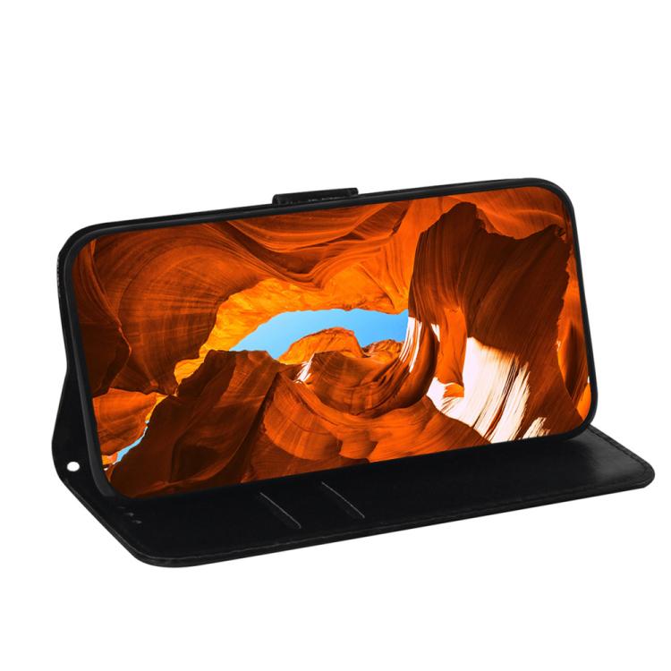 Funda de cuero con hebilla magnética colorida para Redmi A5 4G (171,7 mm) (negro)