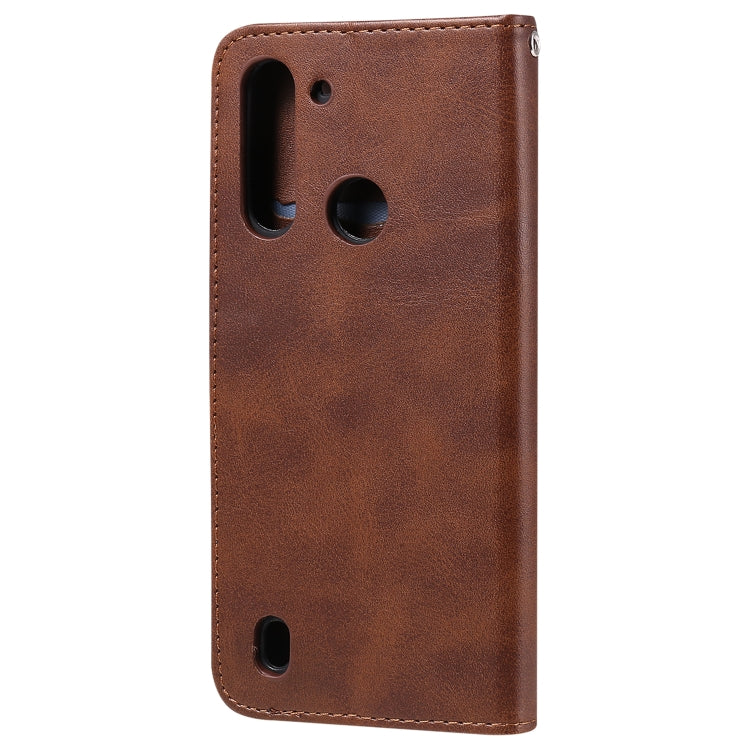 Para Motorola Moto G8 Power Lite Fashion Calf Texture Zipper Funda de cuero con tapa horizontal con soporte, ranuras para tarjetas y función de billetera