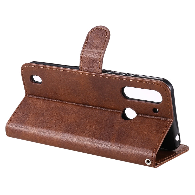 Para Motorola Moto G8 Power Lite Fashion Calf Texture Zipper Funda de cuero con tapa horizontal con soporte, ranuras para tarjetas y función de billetera