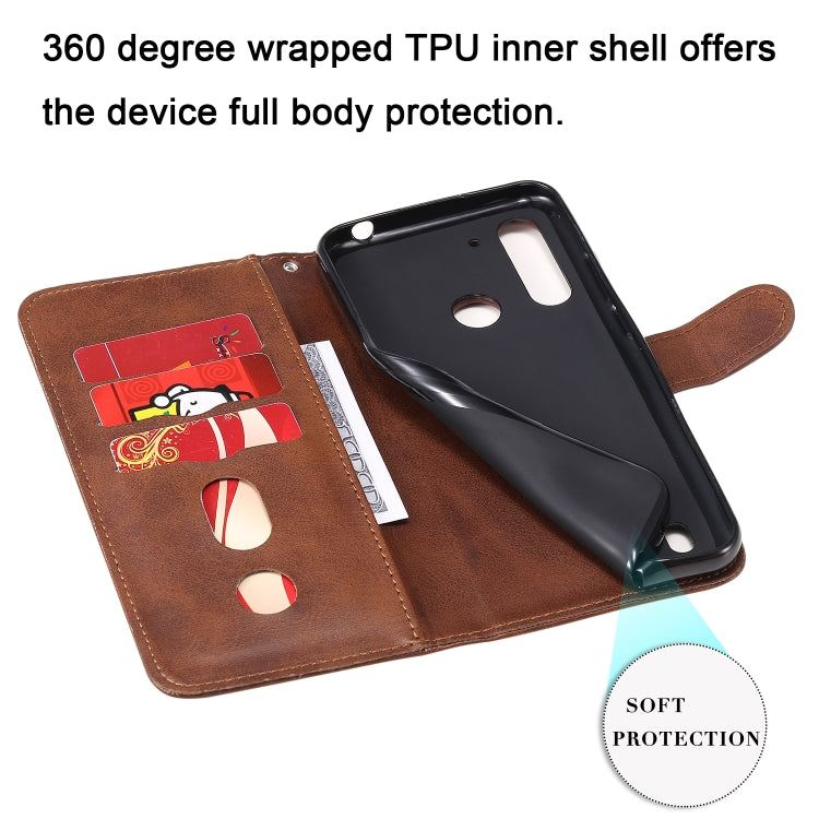 Para Motorola Moto G8 Power Lite Fashion Calf Texture Zipper Funda de cuero con tapa horizontal con soporte, ranuras para tarjetas y función de billetera