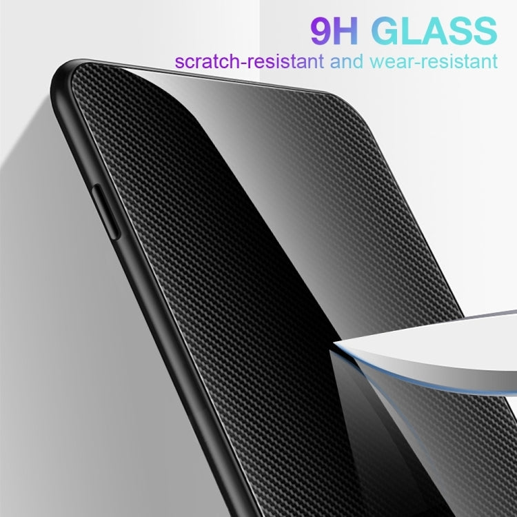 Caja de Teléfono Samsung Galaxy S24 FE 5G TPU Vidrio Degradado con Textura (Azul Oscuro)