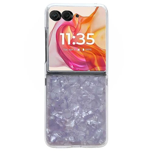 Funda para Teléfono Motorola Razr 50 con Textura de Carcasa Perlada Ultra (Rosa)