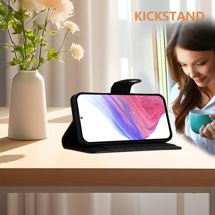 Funda de Cuero con Tapa y Textura Rombal para Huawei Nova 13 Pro con Cordón (Negro)