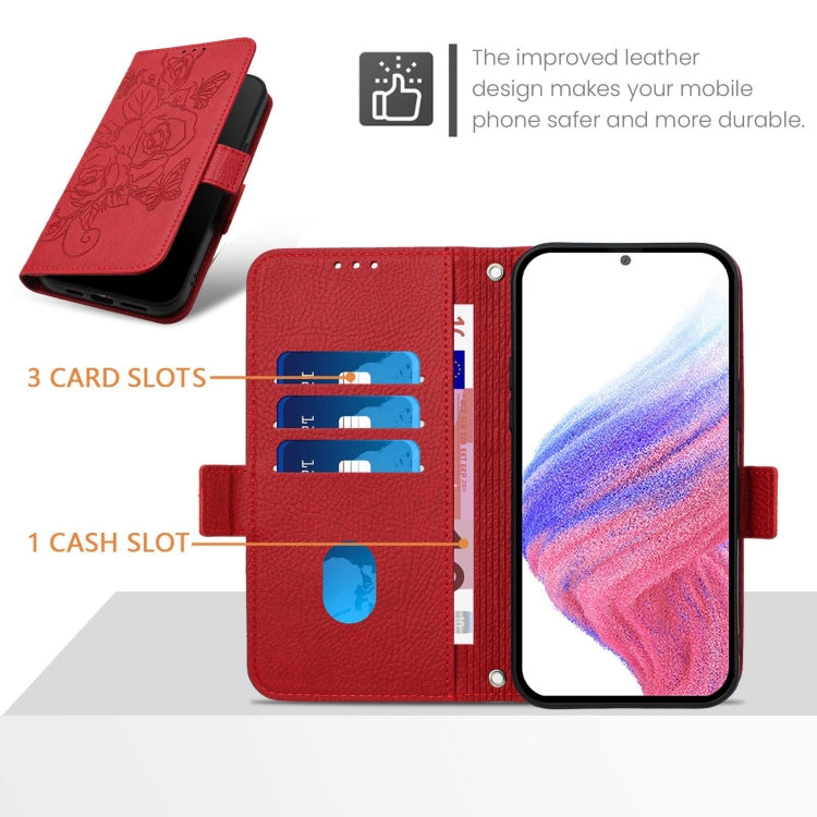 Funda de Cuero Antirrobo con Rfid para OnePlus Nord N10 5G (Rojo)
