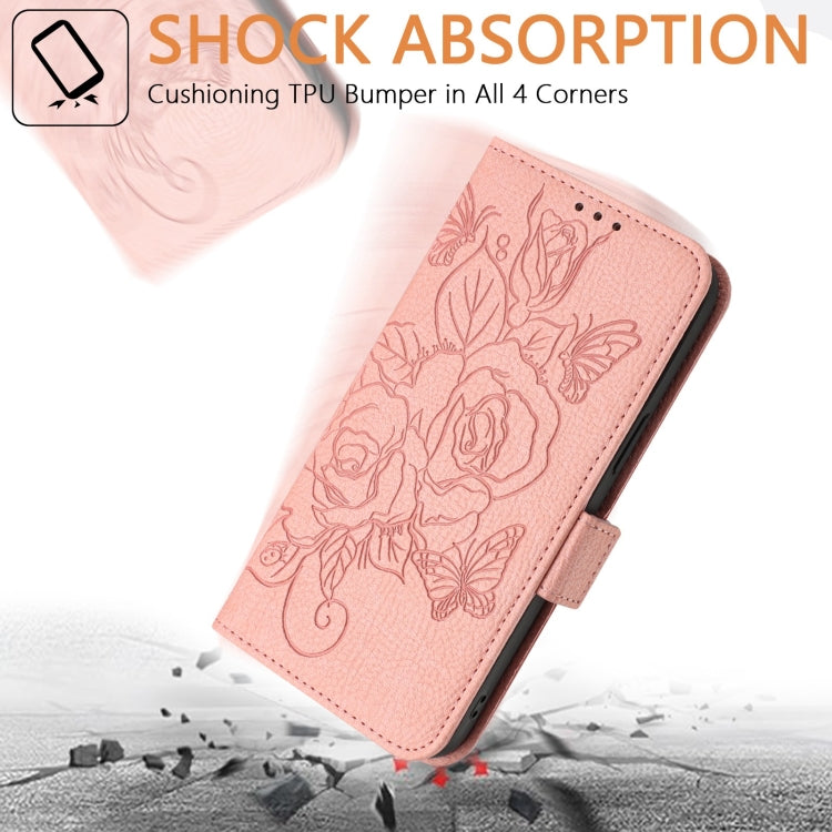 Funda de Cuero Antirrobo con Rfid para OnePlus Nord N10 5G con Relieve (Rosa)