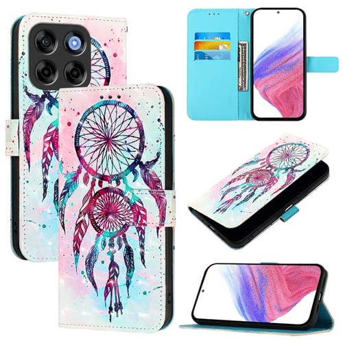 Funda de Cuero con Tapa Horizontal para ZTE Blade V70 Vita Nubia V70 Diseño 3D (Campanas de Viento)