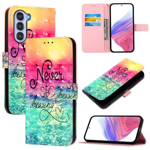 Funda de Cuero con Tapa Horizontal con Pintura 3D para ZTE Nubia S 5G A403Zt (Chasing Dreams)