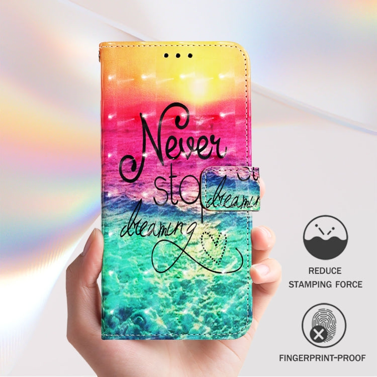 Funda de Cuero para Sharp Aquos Sense9 con Tapa Horizontal y Pintura 3D (Chasing Dreams)