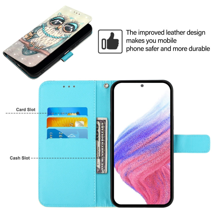 Funda de Cuero con Tapa Horizontal y Pintura 3D para Sharp Aquos Sense9 (Gris)
