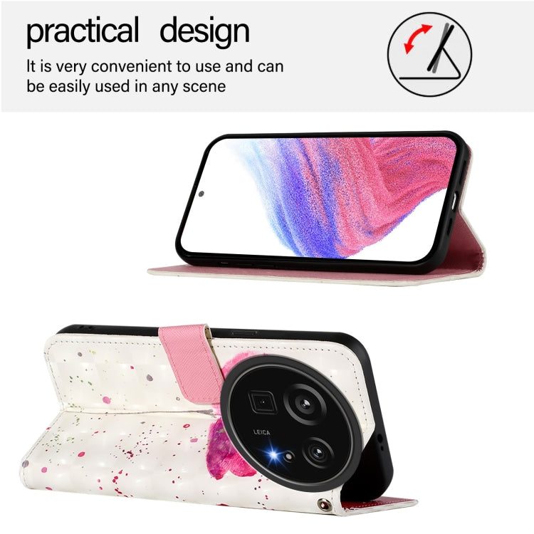 Funda de Cuero con Tapa Horizontal y Pintura 3D para Sharp Aquos R9 Pro Sh-54E (Flor)
