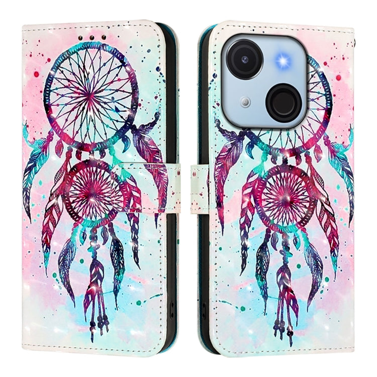 Funda de Cuero con Tapa Horizontal y Pintura 3D para Itel A50C (Carillones de Viento)