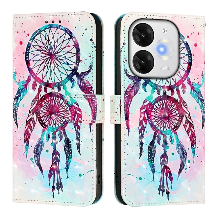 Funda de Cuero con Tapa Horizontal y Pintura 3D para Itel A80 4G (Campanas de Viento)