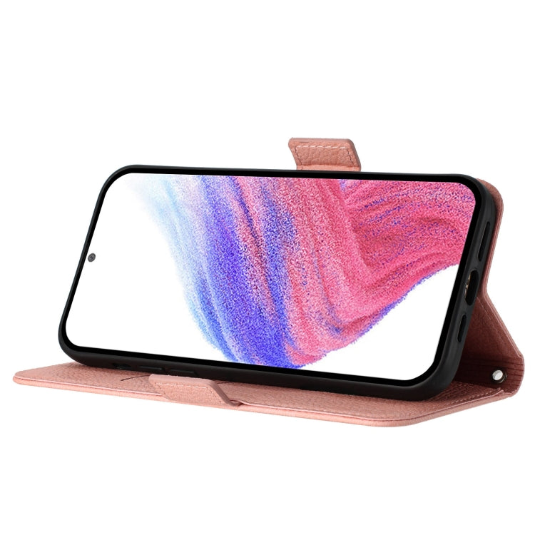 Funda de Cuero Antirrobo con RFID para Tecno Spark 20 Pro 5G con Relieve (Rosa)