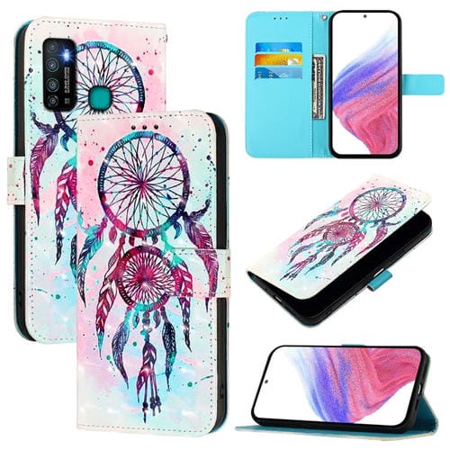 Funda de Cuero con Tapa Horizontal y Pintura 3D para Infinix Hot 9/Hot 9 Pro (Campanas de Viento)