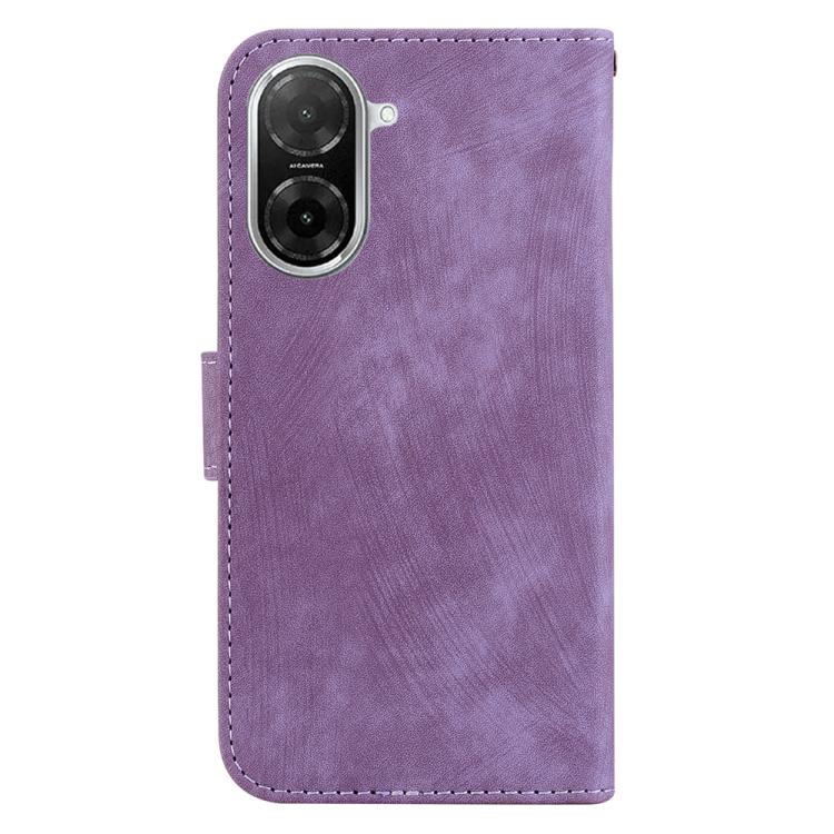 Funda de cuero con relieve de tigre para Redmi A5 4G (171,7 mm) (morado)