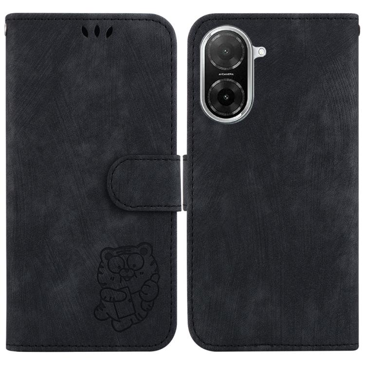 Funda de cuero con relieve de tigre para Redmi A5 4G (171,7 mm) (negro)