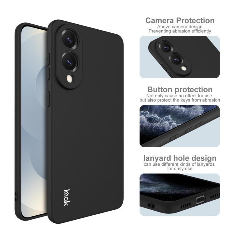Funda de TPU esmerilado a prueba de golpes para Samsung Galaxy S25 Edge 5G (imak UC-3 Series) (Negro)
