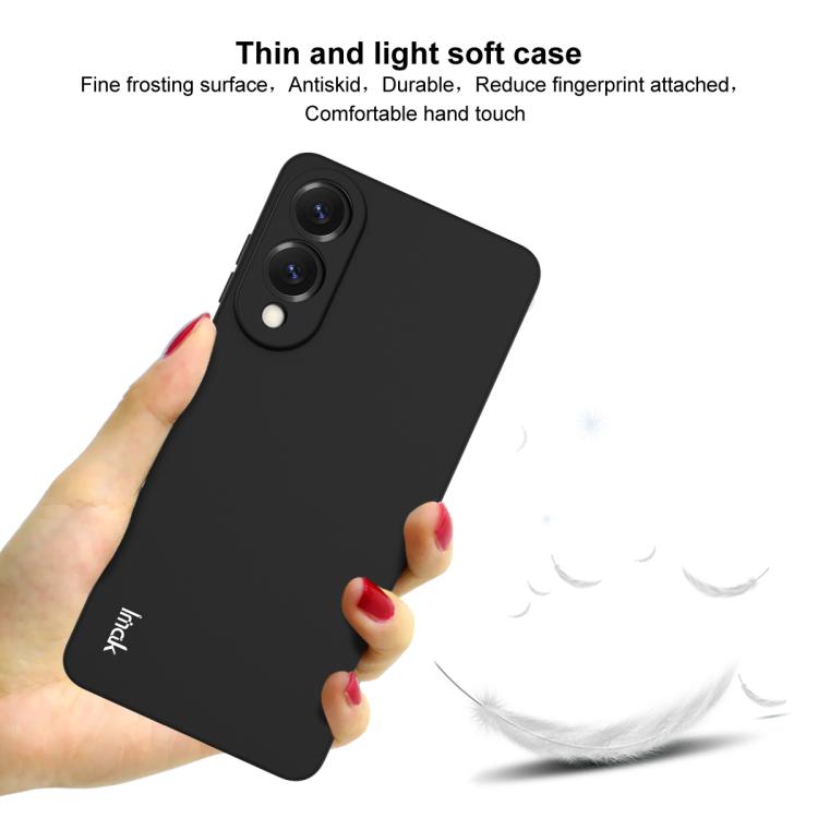 Funda de TPU esmerilado a prueba de golpes para Samsung Galaxy S25 Edge 5G (imak UC-3 Series) (Negro)