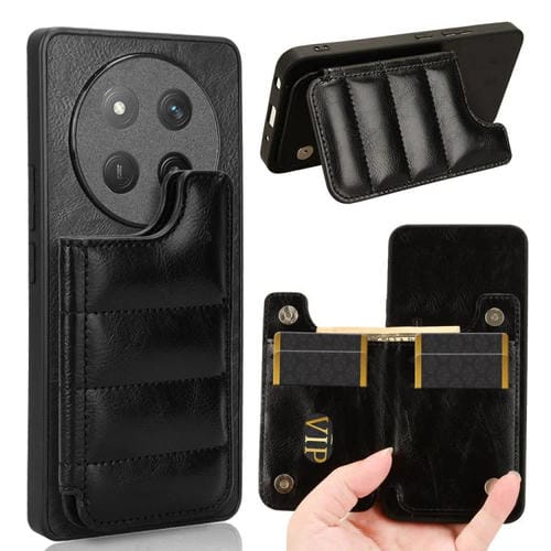 Funda para Teléfono Honor X60 Pro X9C Magic7 Lite con Diseño de Vaca y Tarjetero (Negra)