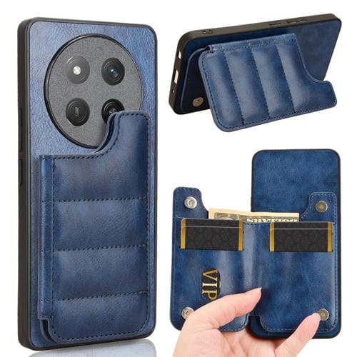 Funda para Teléfono Honor X60 Pro/X9C/Magic7 Lite con Diseño de Vaca y Tarjetero (Azul)