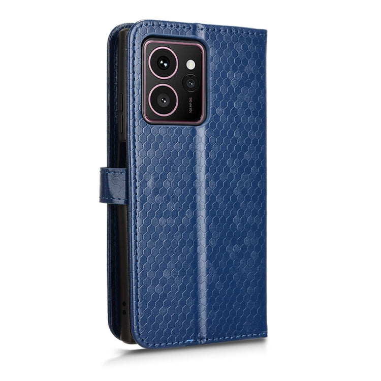Funda de Cuero con Textura de Puntos Panal para Teléfono HMD Skyline 5G (Azul)