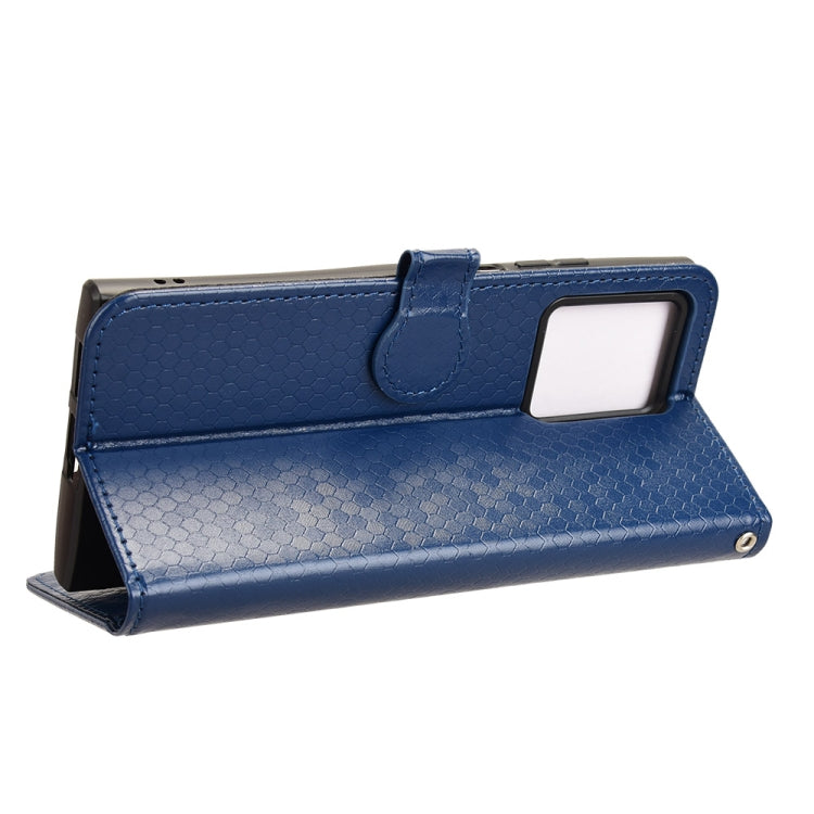 Funda de Cuero con Textura de Puntos Panal para Teléfono HMD Skyline 5G (Azul)