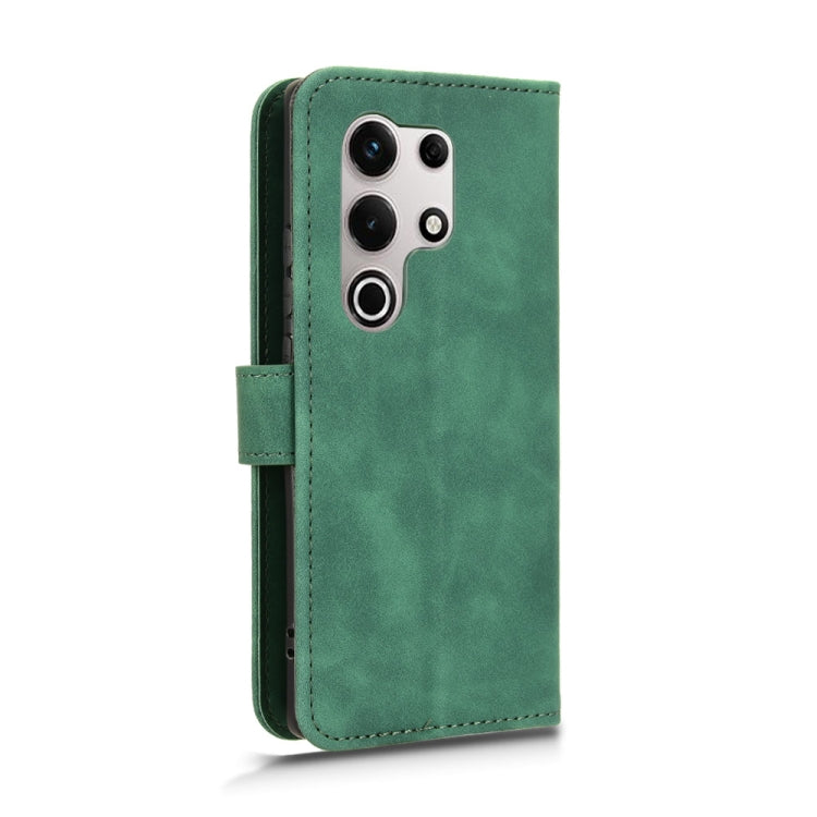 Funda de Cuero para Teléfono Itel S25 con Tapa Magnética y Tacto Ultrafino (Verde)