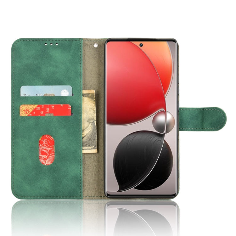 Funda de Cuero para Teléfono Itel S25 con Tapa Magnética y Tacto Ultrafino (Verde)