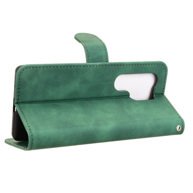Funda de Cuero para Teléfono Itel S25 con Tapa Magnética y Tacto Ultrafino (Verde)