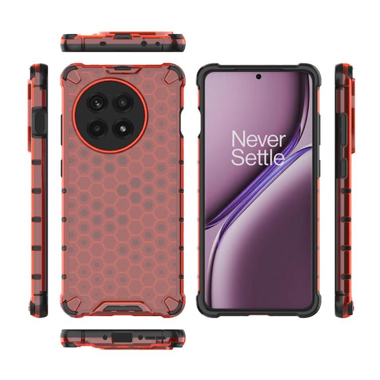 Funda Protectora PC y TPU para OnePlus Ace 5/Ace 5 Pro con Diseño Panal (Roja)