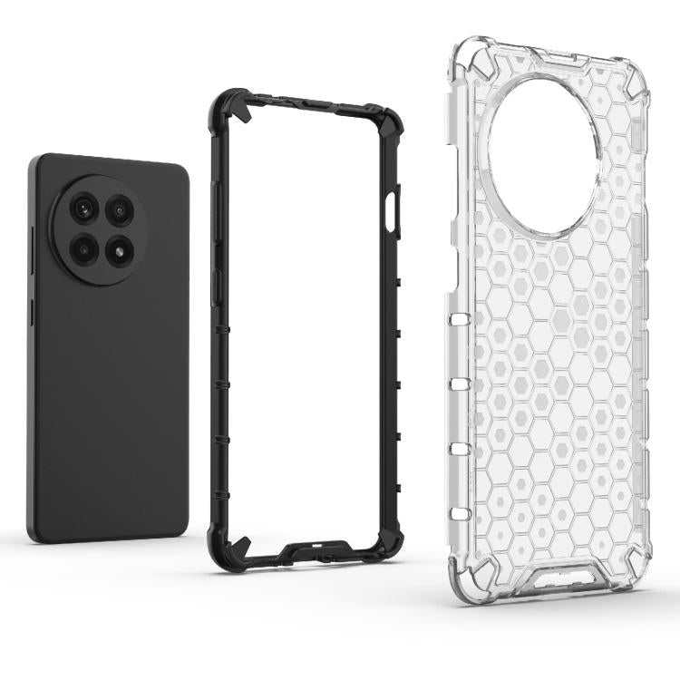 Funda Protectora PC y TPU para OnePlus Ace 5/Ace 5 Pro con Diseño Panal (Roja)