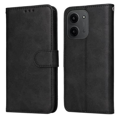 For Redmi 15C 4G 173.1mm / 15C 5G 173.1mm Classic Calf Texture Flip Leather Phone Case(Black)