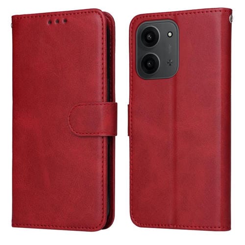 For Redmi 15C 4G 173.1mm / 15C 5G 173.1mm Classic Calf Texture Flip Leather Phone Case(Red)