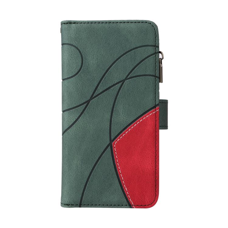 Funda de cuero con cremallera para Redmi A5 4G (171,7 mm) / Poco C71 (Verde)