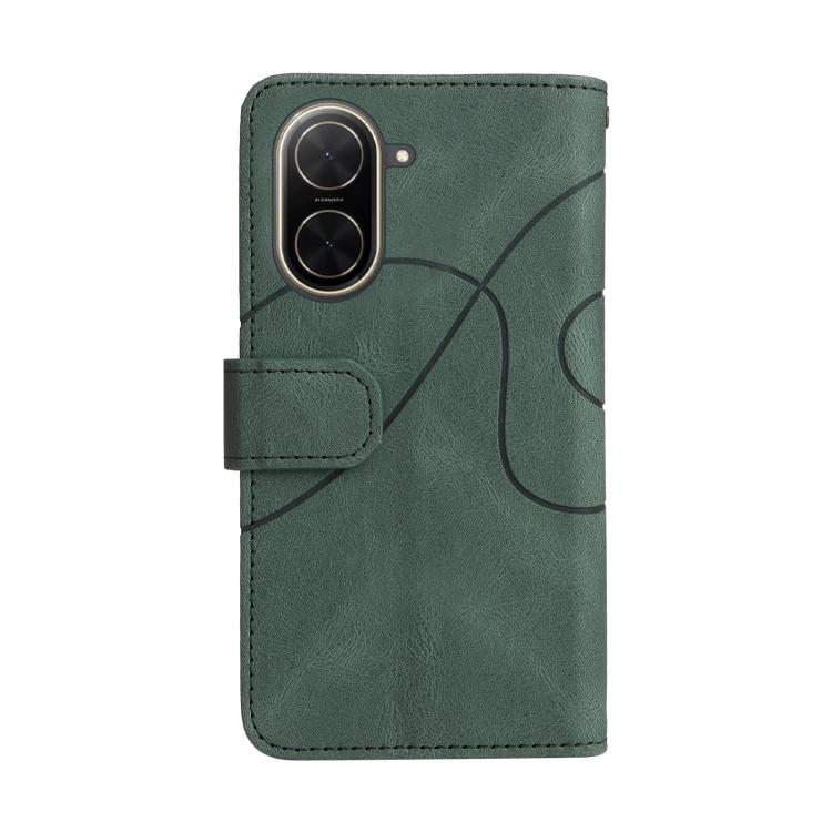 Funda de cuero con cremallera para Redmi A5 4G (171,7 mm) / Poco C71 (Verde)