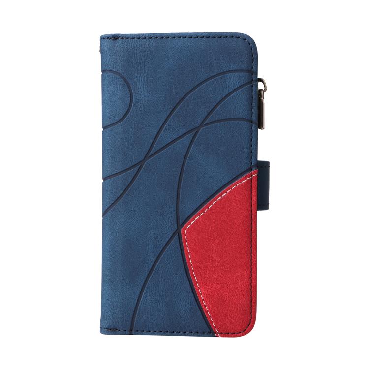 Funda de cuero con cremallera para Redmi A5 4G (171,7 mm) / Poco C71 (azul)