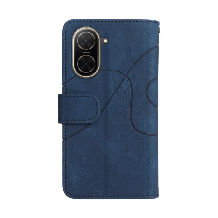 Funda de cuero con cremallera para Redmi A5 4G (171,7 mm) / Poco C71 (azul)