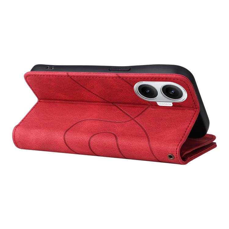 Funda de cuero con cremallera para Xiaomi Poco F7, color rojo, con 9 ranuras para tarjetas