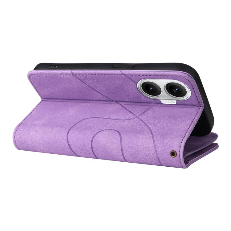 Funda de cuero con cremallera para Xiaomi Poco F7, color morado, con 9 ranuras para tarjetas